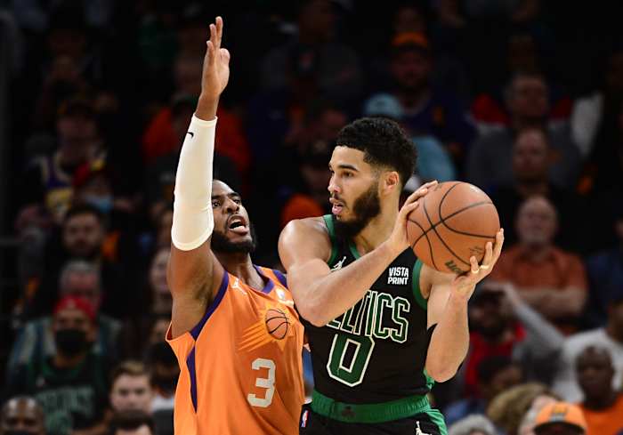 Boston Celtics forward Jayson Tatum, Phoenix Suns guard Chris Paul